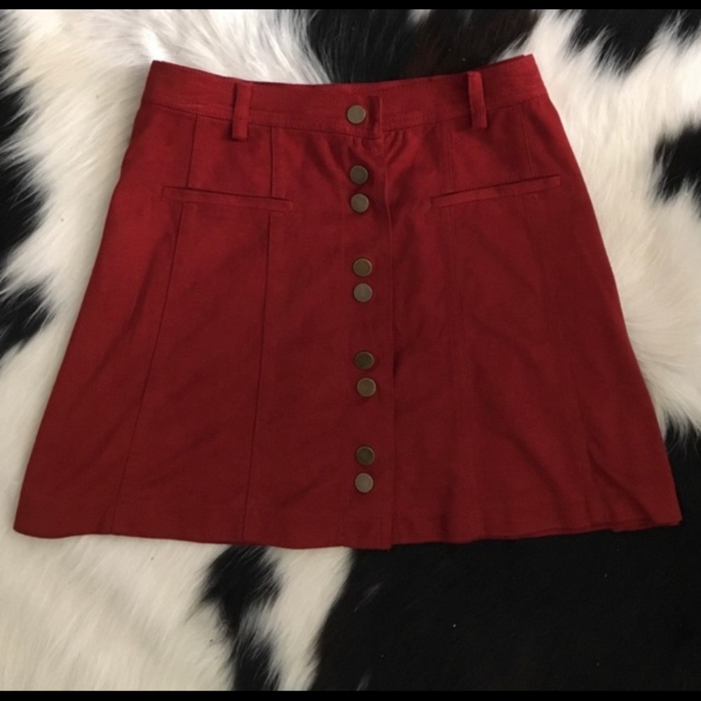 Zara suede skirt burned orange M 🎃